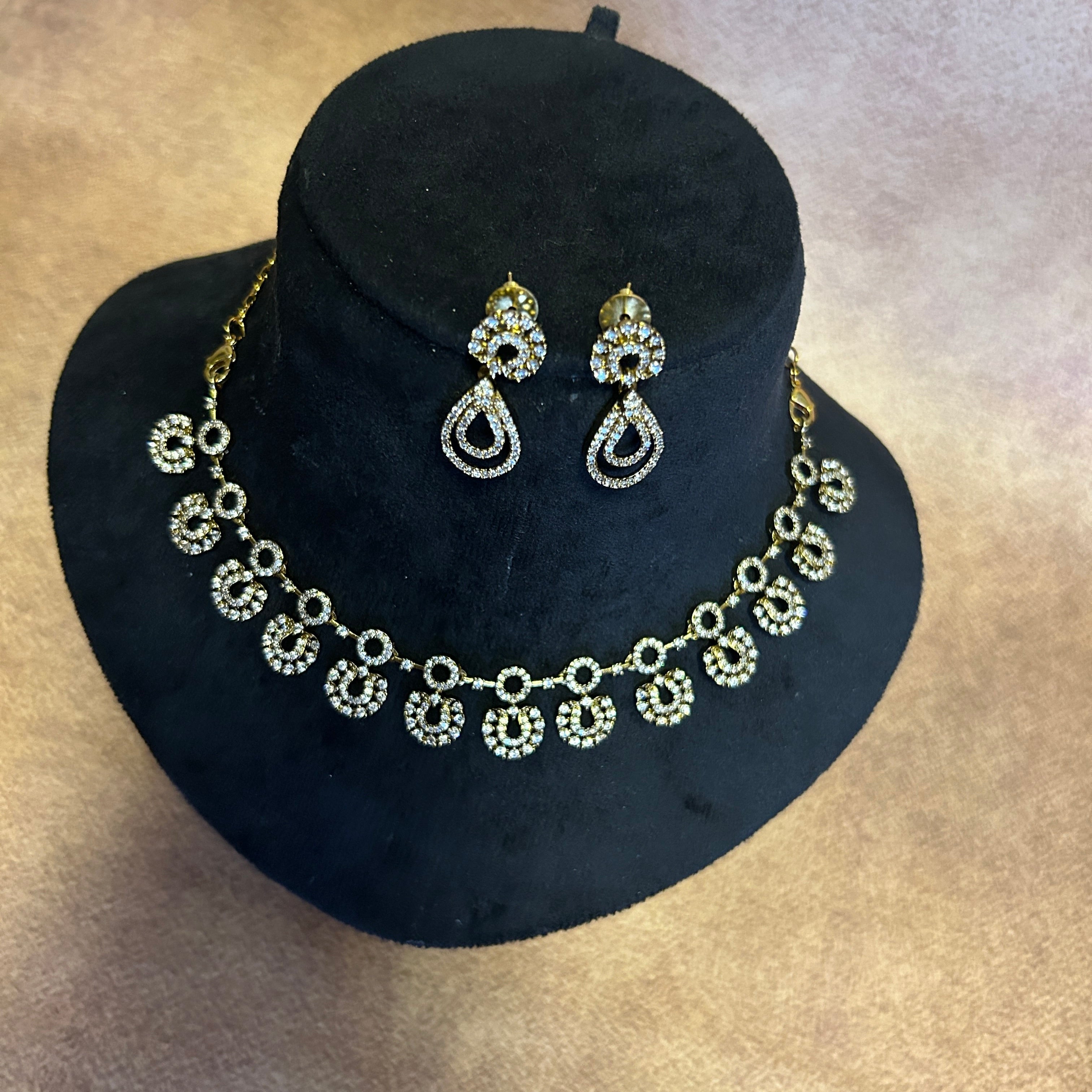 Diya pendant AD necklace