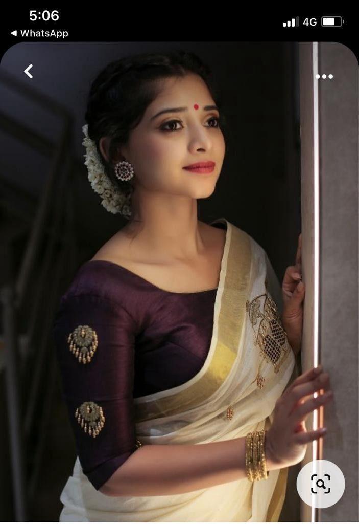 Motif on sleeves Blouse