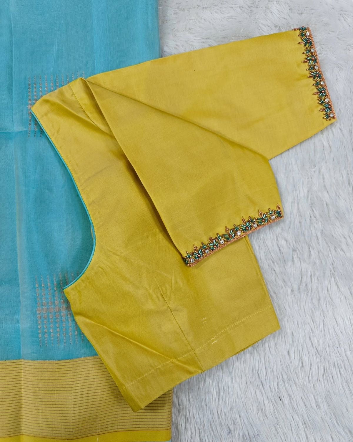 YW009 - Zardosi work only on sleeves