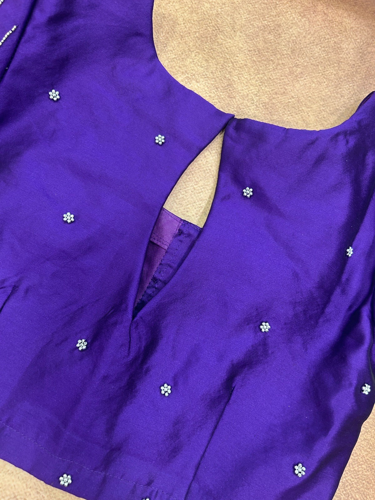 Blue with Silver Blouse