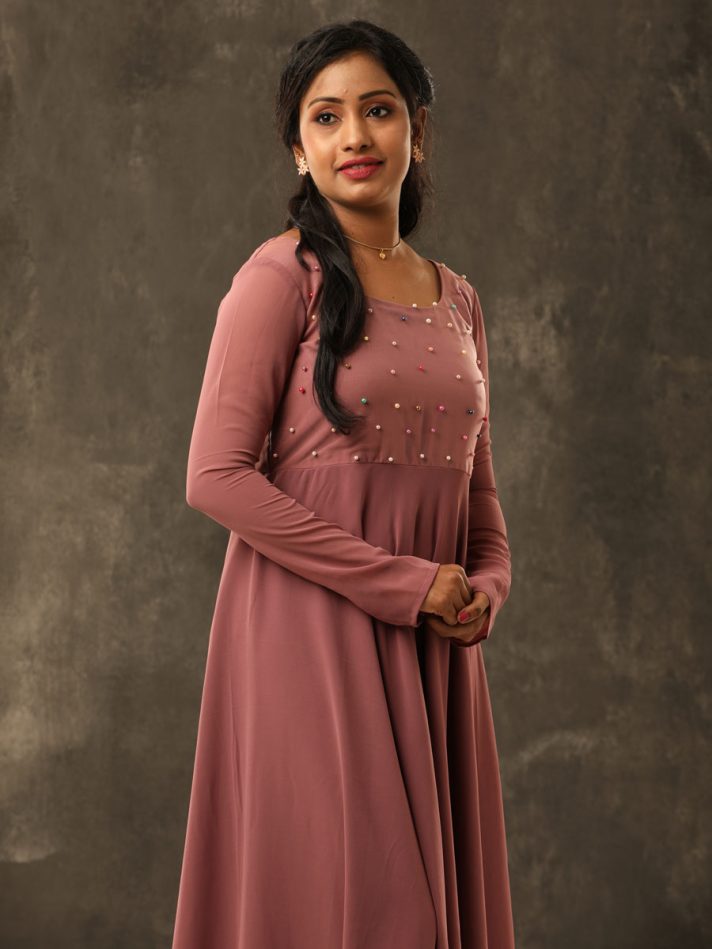 Anikshya Mauve Faux Georgette Party wear