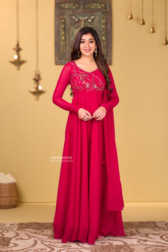 Anikshya Rani pink royal Georgette Party wear