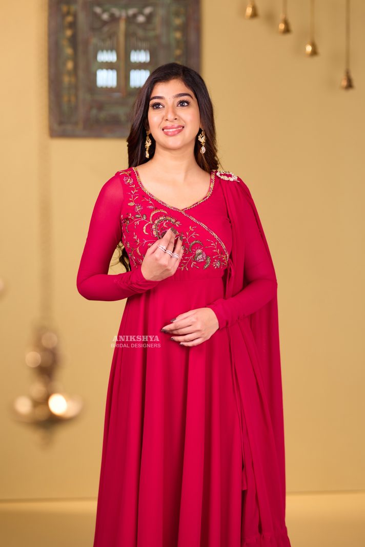 Anikshya Rani pink royal Georgette Party wear