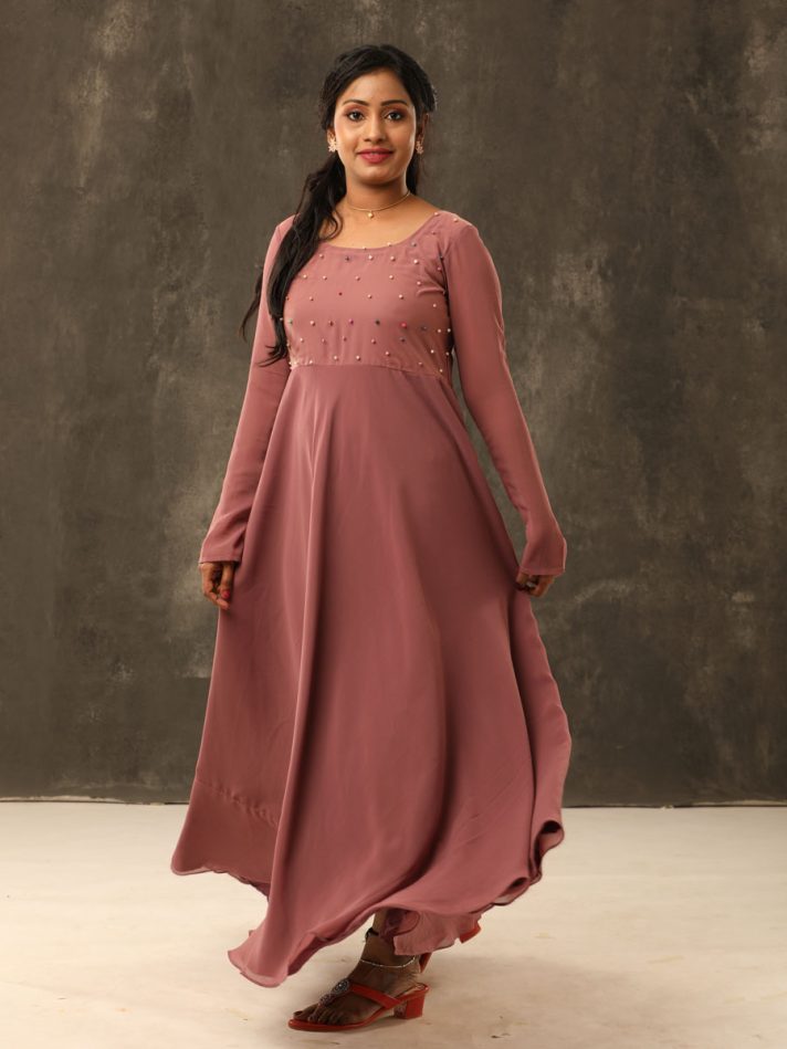 Anikshya Mauve Faux Georgette Party wear