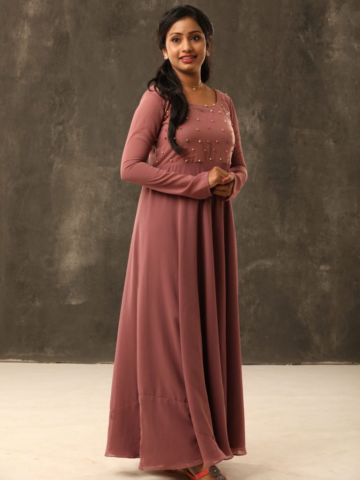 Anikshya Mauve Faux Georgette Party wear