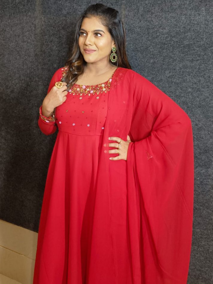 Anikshya Red Georgette Party wear