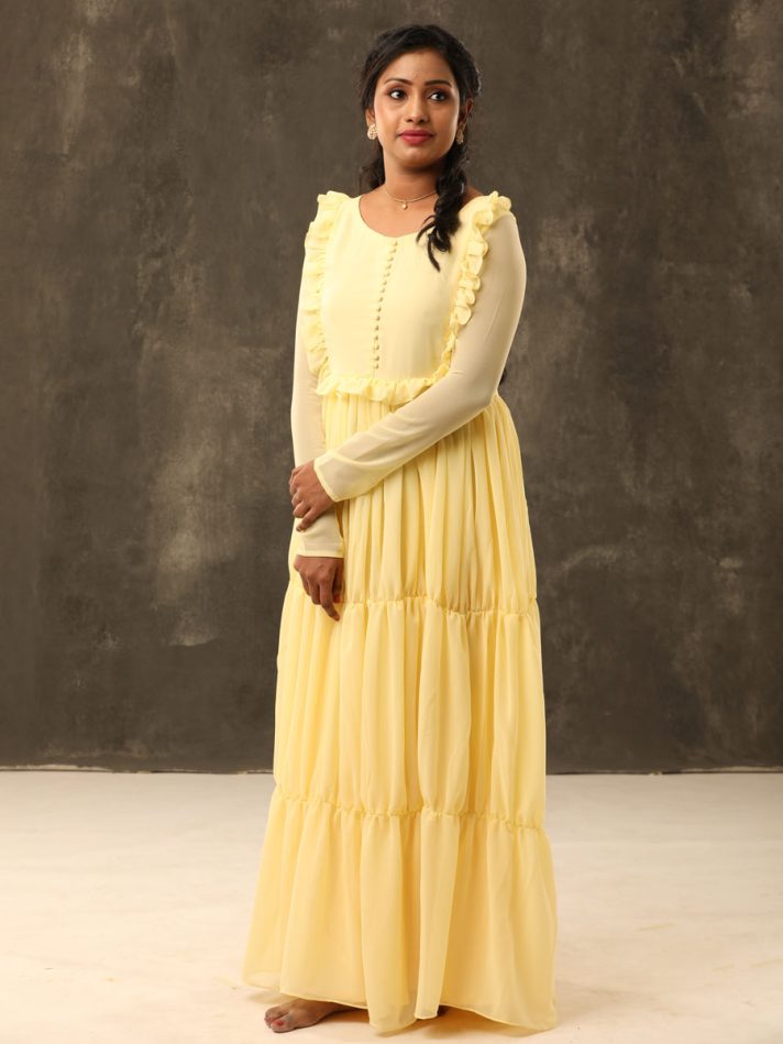 Anikshya Yellow Georgette Party wear