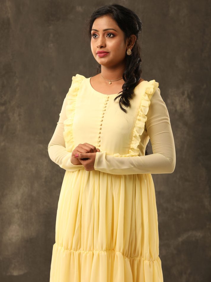 Anikshya Yellow Georgette Party wear