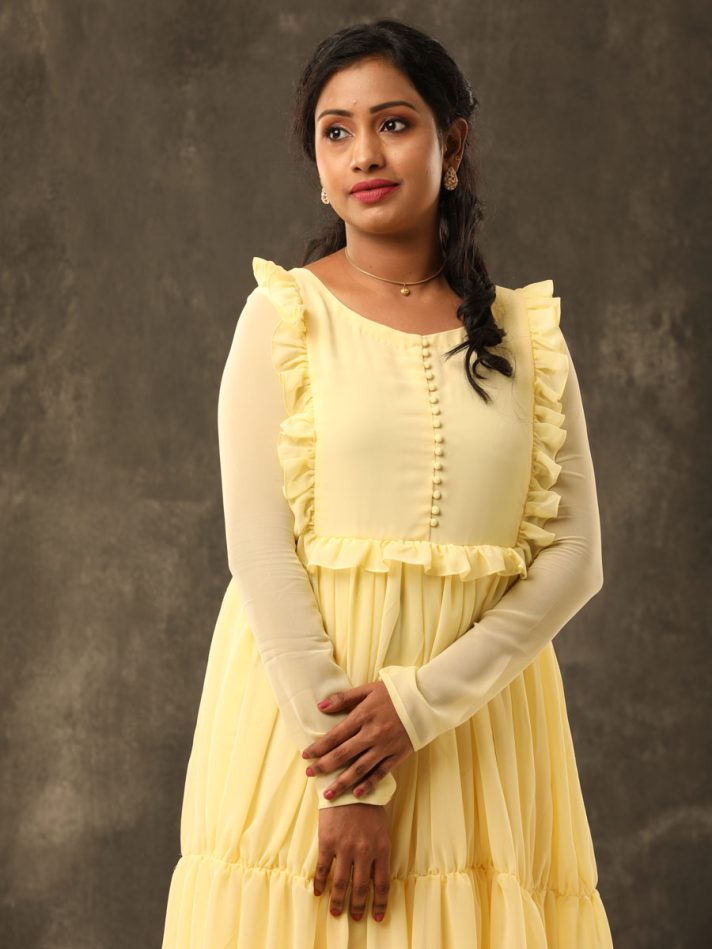 Anikshya Yellow Georgette Party wear